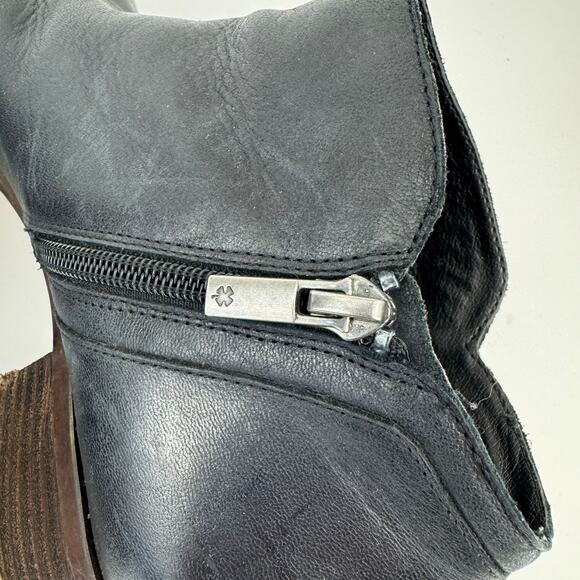 Lucky Brand Barstyn Black Leather Round Toe Ankle Booties Womens Sz 9.5 - Picture 12 of 16